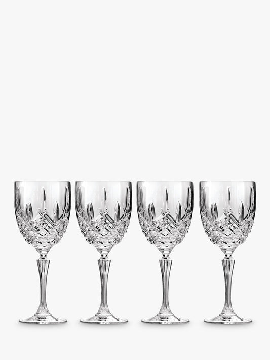 Crystal Marquis Markham Wine Glass Goblet, Set of 4, 385ml, Clear