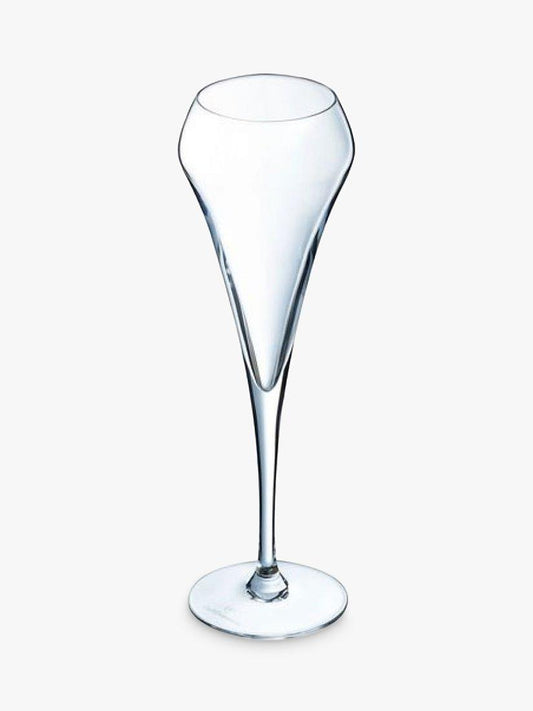 Open Up Crystal Glass Champagne & Sparkling Wine Flute, Set of 6, 200ml, Clear