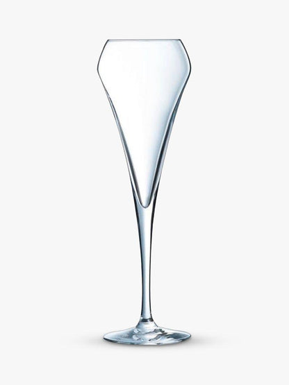 Open Up Crystal Glass Champagne & Sparkling Wine Flute, Set of 6, 200ml, Clear